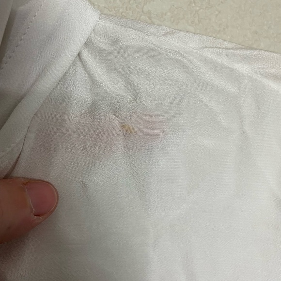 Zac Zac Posen White Button Down Shirt Black Piping - Picture 3 of 9